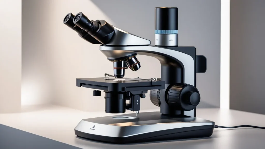 Dark field microscope setup showing key components and design - Introduction