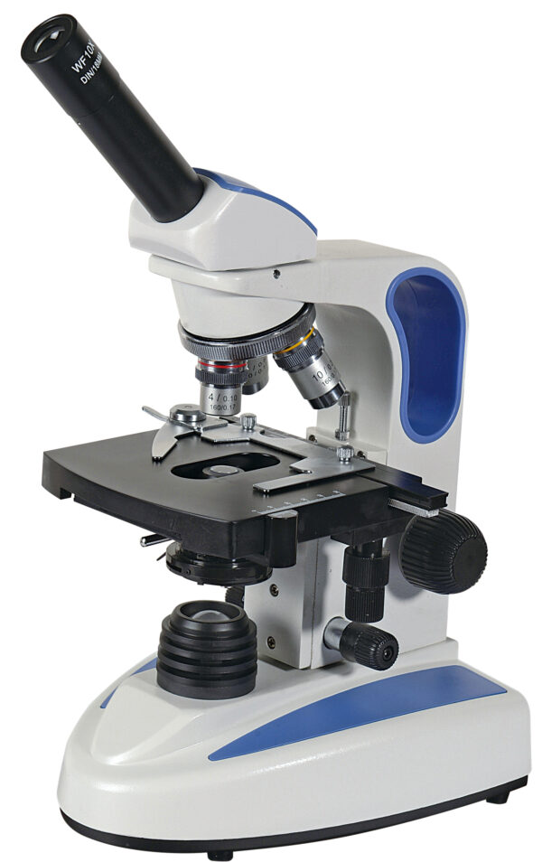 Portable LED Monocular Student Compound Microscope - 40X-1000X Magnification - Microscope Kit Includes Dust Cover